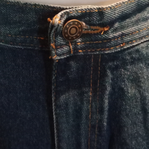 Full Blue Carpenter Denim Big Men's Jean Shorts - Picture 4 of 4